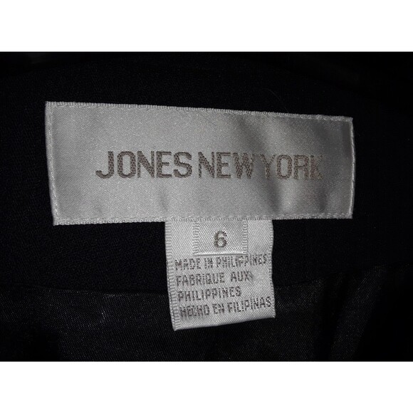 Jones New York Women's Blazer Size 6 Wool Blend Lined Double Breasted Black - Picture 7 of 8